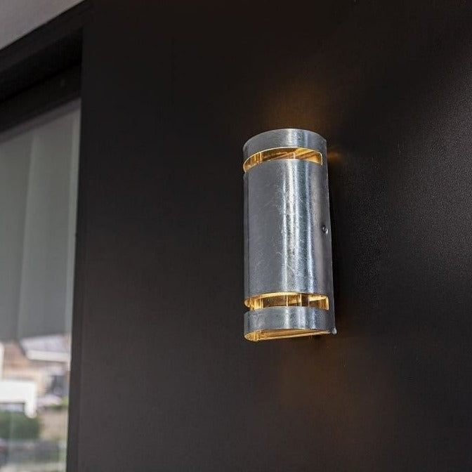 Lutec Ran Silver Outdoor Up & Down Wall - Galvanized 5011701461