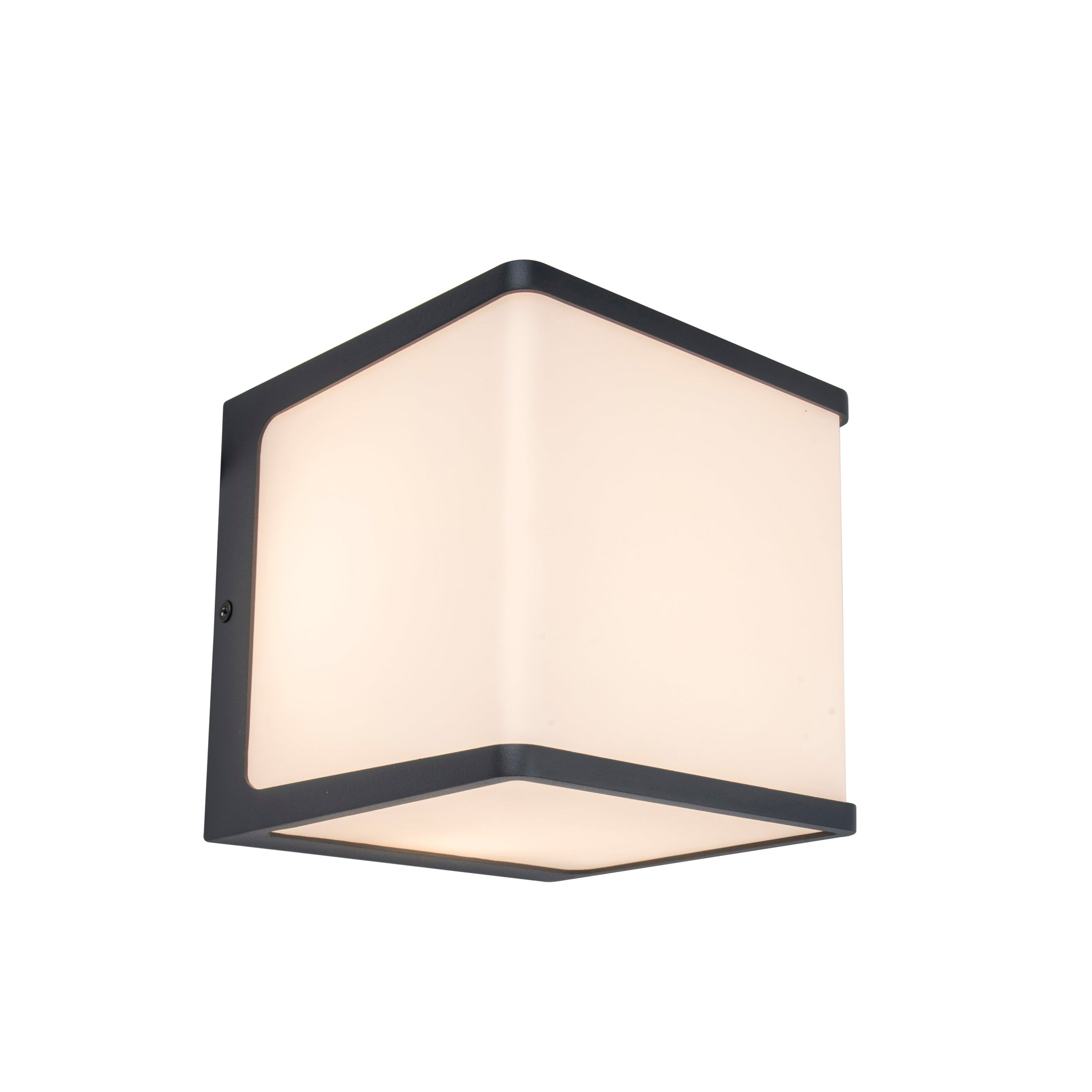 Lutec Doblo LED Grey Outdoor Cubic Wall Light 5105001125