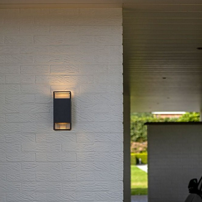 Lutec Ridge Outdoor Up & Down Wall Light - Grey 5107101118