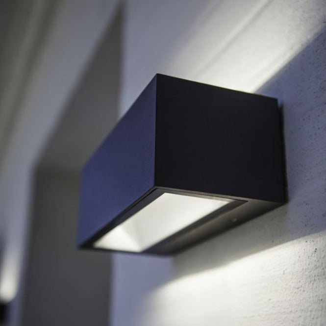 Lutec Gemini IP54 Integrated LED Outdoor Wall Light - Grey 5189112118 detail