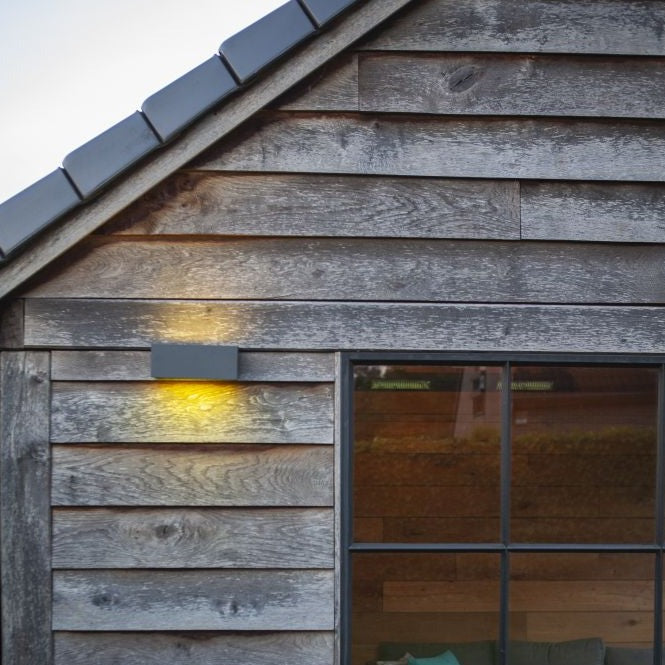 Lutec Gemini Dark Grey Outdoor LED Brick Wall Light 5189120118