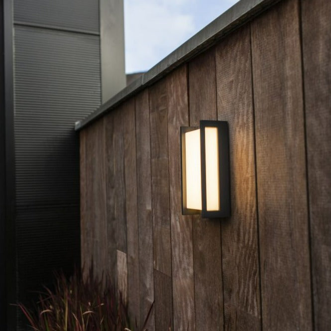 Lutec Qubo IP54 Integrated LED Grey Wall Light 5193004118