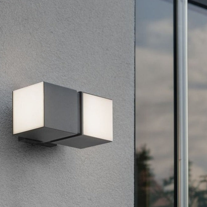 Lutec Cuba LED Adjustable Wall Light - Dark Grey 5193801118 outdoor wall