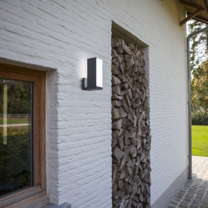 Lutec Cuba Modern Outdoor LED Wall Light In Dark Grey 5193810118 Outside Wall