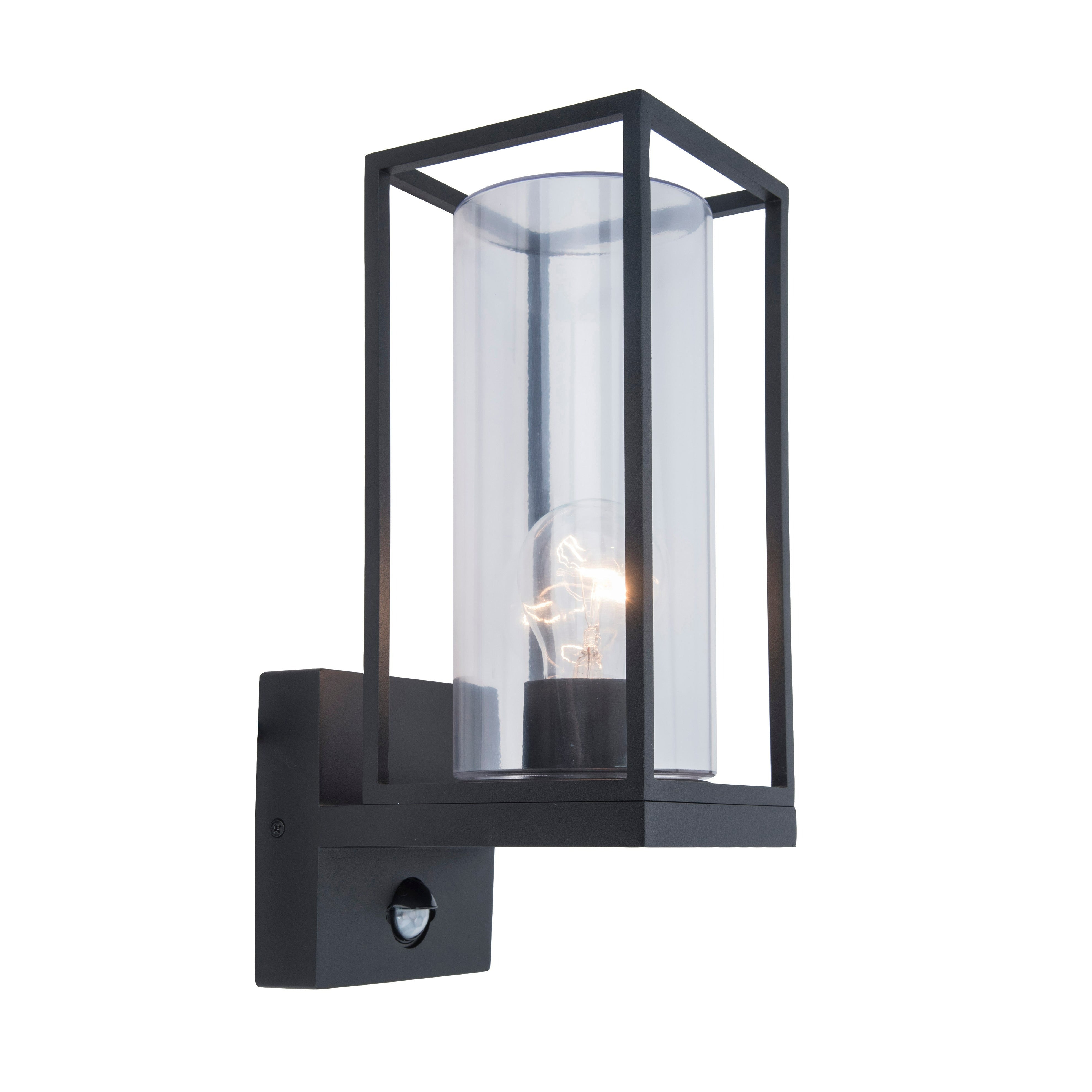 Lutec Flair PIR Outdoor Wall Light In Matt Black 5288802012