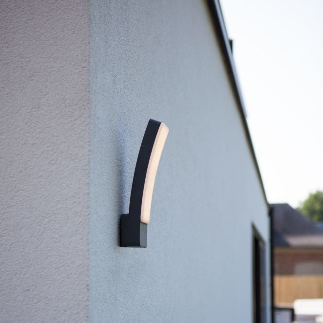 Lutec Kira Outdoor LED Wall Light - Grey 5288909118 close-up