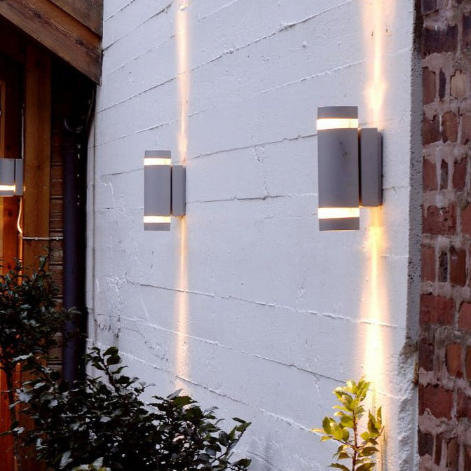 Lutec Focus Outdoor Up & Down Wall Light In Dark Grey 5604011118