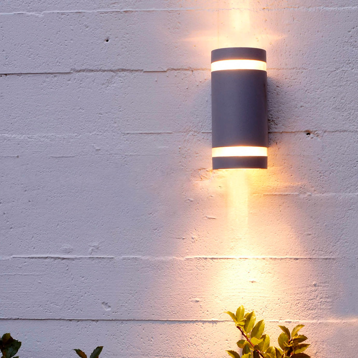 Lutec Focus Outdoor Up & Down Wall Light - Dusk To Dawn Sensor 5604023118