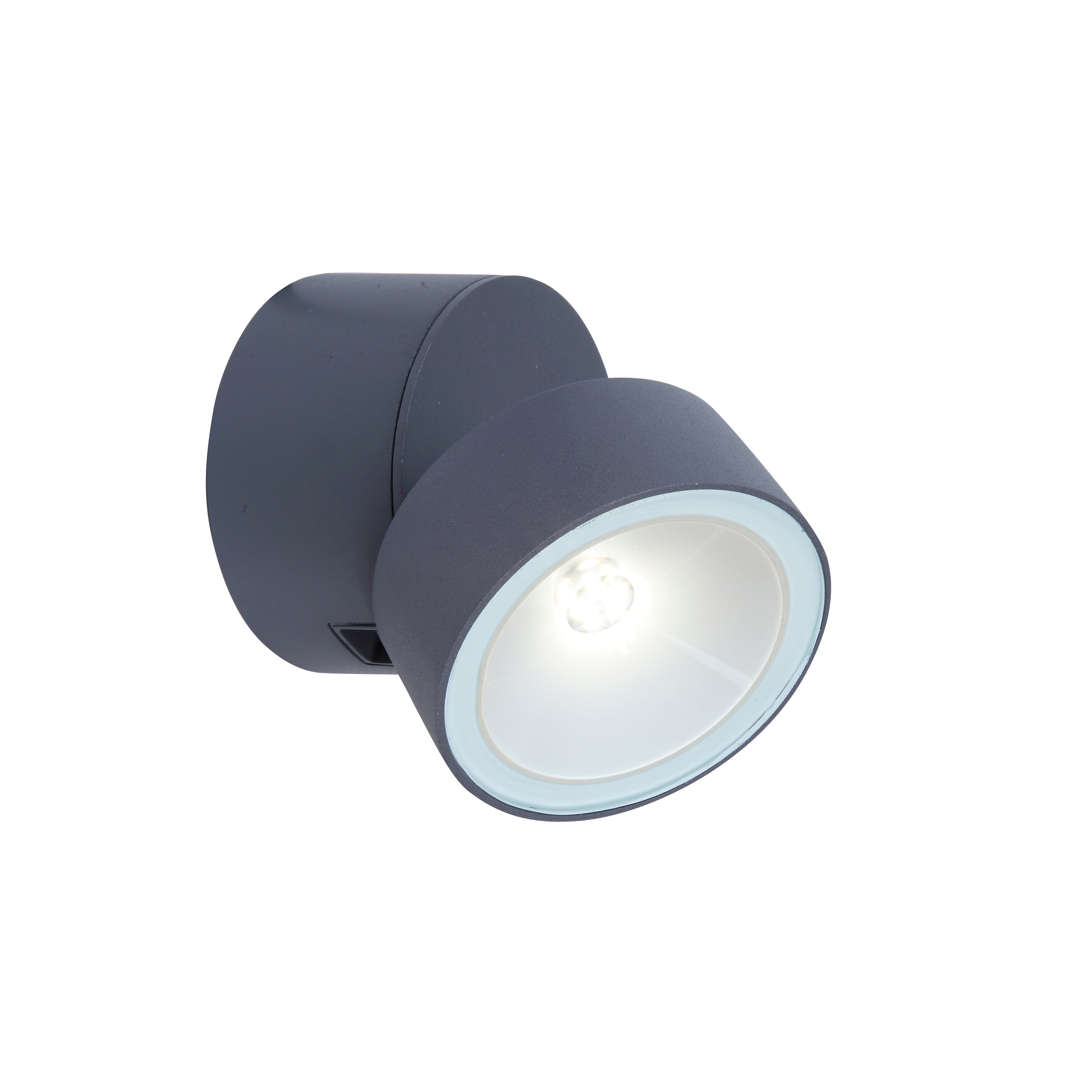 Lutec Trumpet Outdoor LED Wall Light - Charcoal Grey 5626101125
