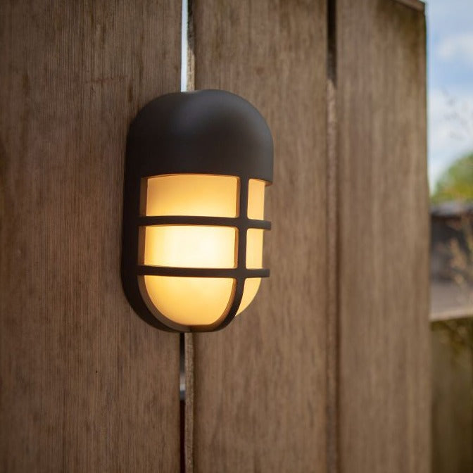 Lutec Bullo Outdoor LED Wall Or Ceiling Light - Dark Grey 6383001118