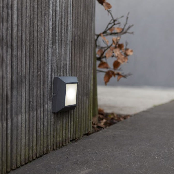 Lutec Helena Square LED Outdoor Recessed Wall Light - Black 6402105012