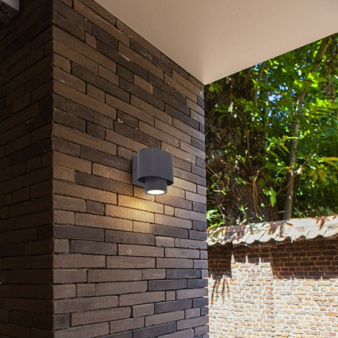 Lutec Cypres Outdoor Down Wall Light - Dark Grey 6604001118