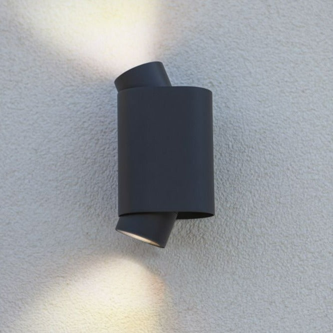 Lutec Cypres Outdoor Up & Down Wall Light - Grey 6604002118
