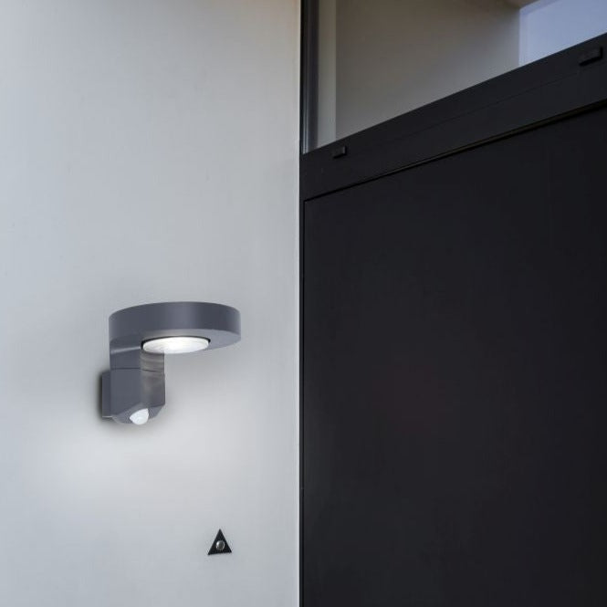 Lutec Diso LED Solar Wall Light - Dark Grey 6906702335