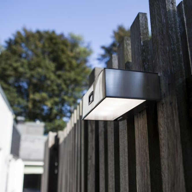 Lutec Brick Outdoor LED Solar Light In Stainless Steel 6908501308