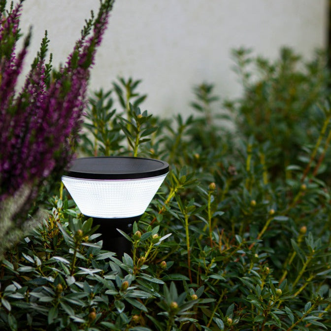 Lutec Karlo Black IP44 Solar LED Bollard Light With Spike 6935802012