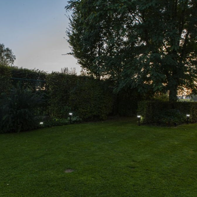 Lutec Karlo Black IP44 Solar LED Bollard Light With Spike 6935802012