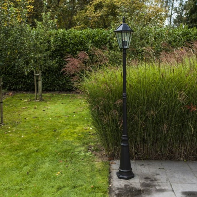 Lutec London LED Outdoor Solar Post - Black 6951301189