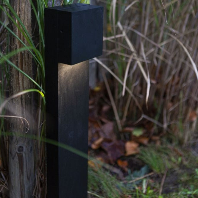 Lutec Gemini XF IP54 Outdoor LED Bollard Light In Matt Black 7104002012