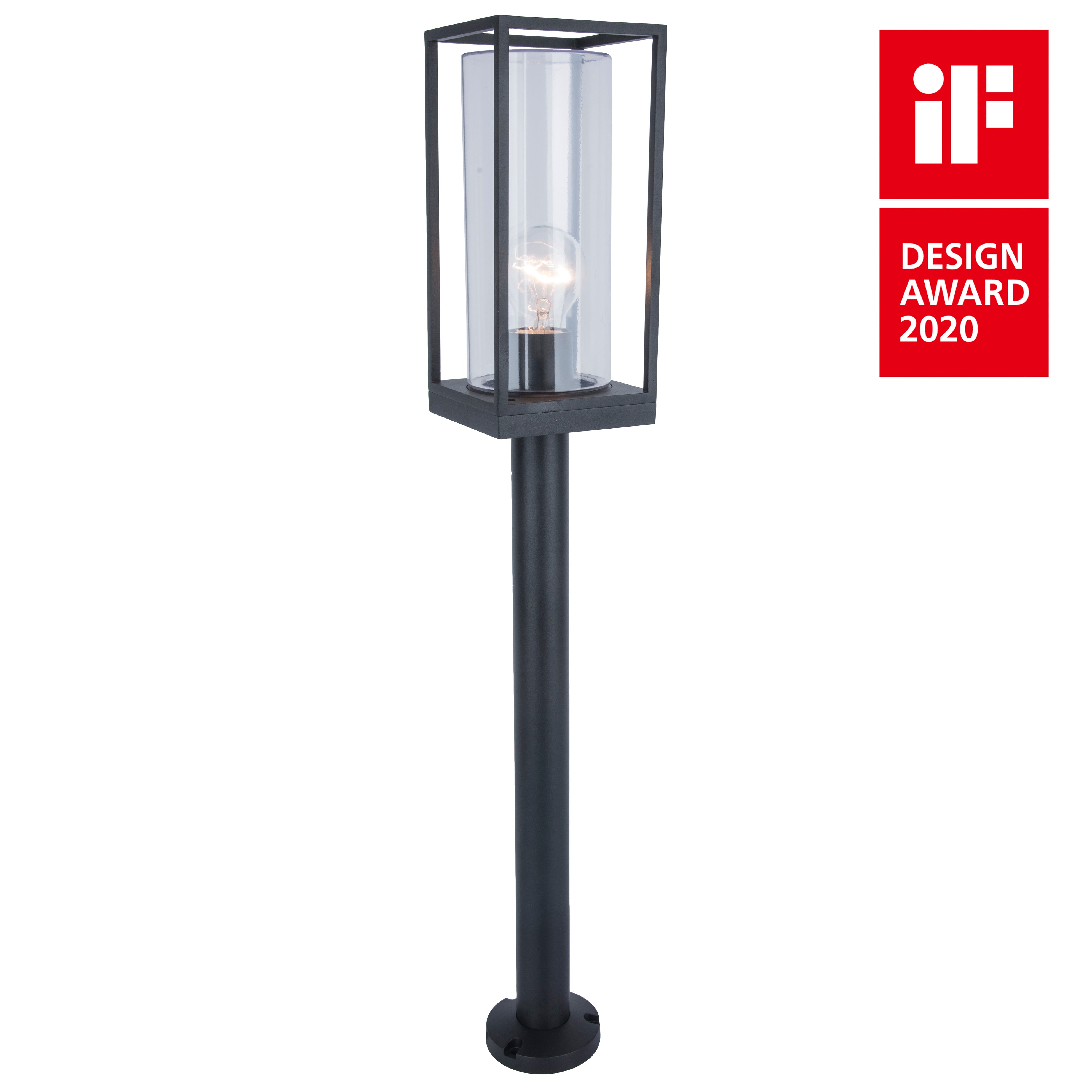 Lutec Flair Outdoor Bollard In Matt Black 7288801012