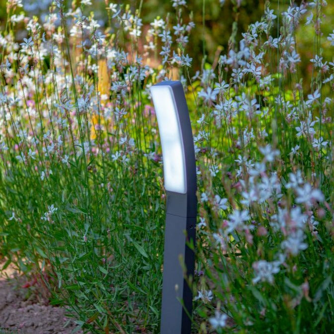 Lutec Kira Outdoor LED Bollard Light Dark Grey