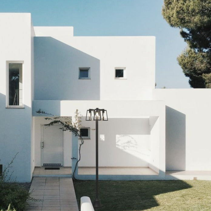 Lutec Fia Outdoor Black Lamp Post - 3 Light 7290903012