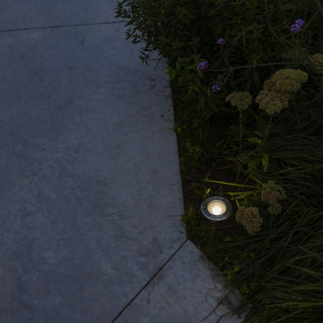 Lutec Cydops Outdoor Silver LED Recessed Spotlight - Stainless Steel