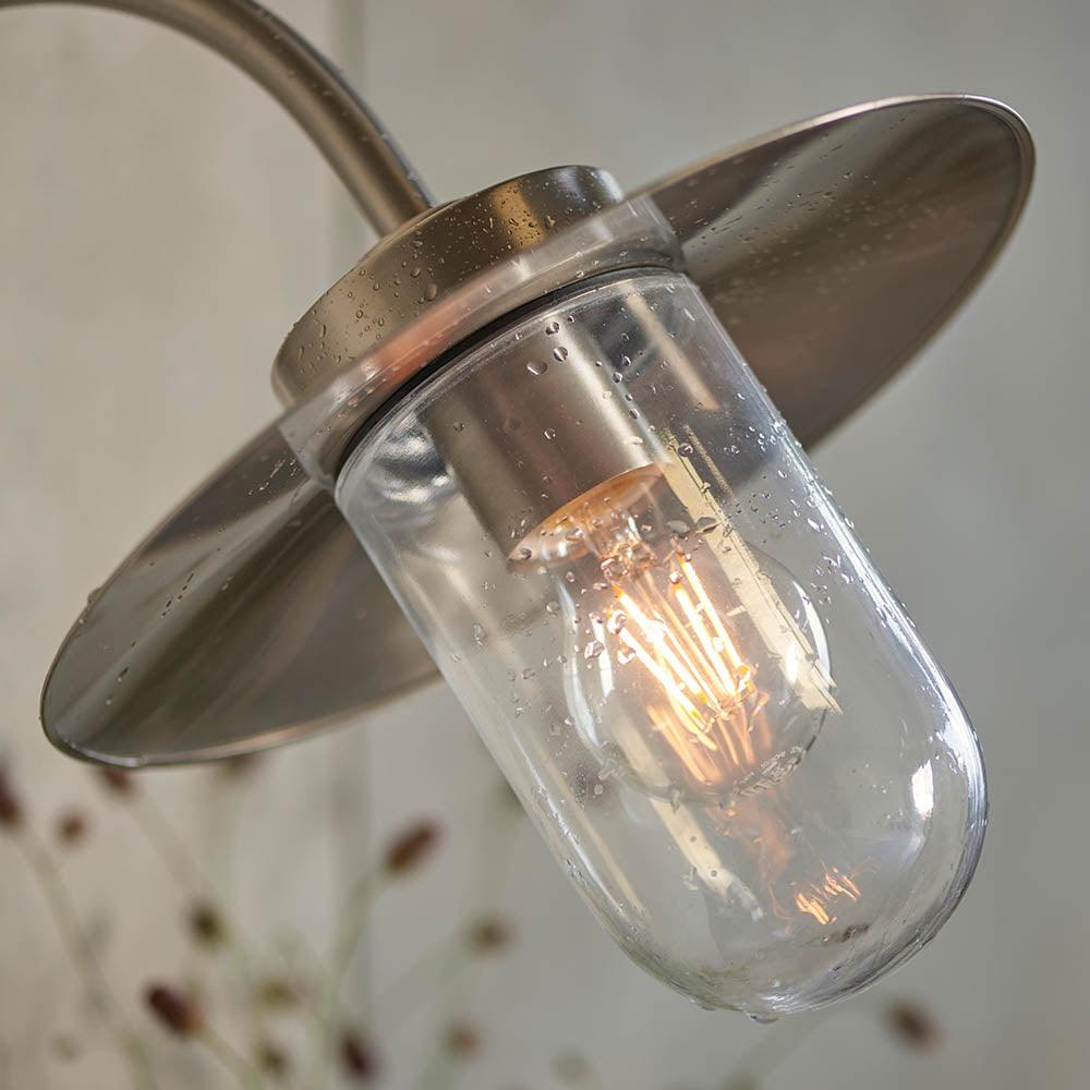 Lincoln Stainless Steel Outdoor Wall Light With PIR Sensor