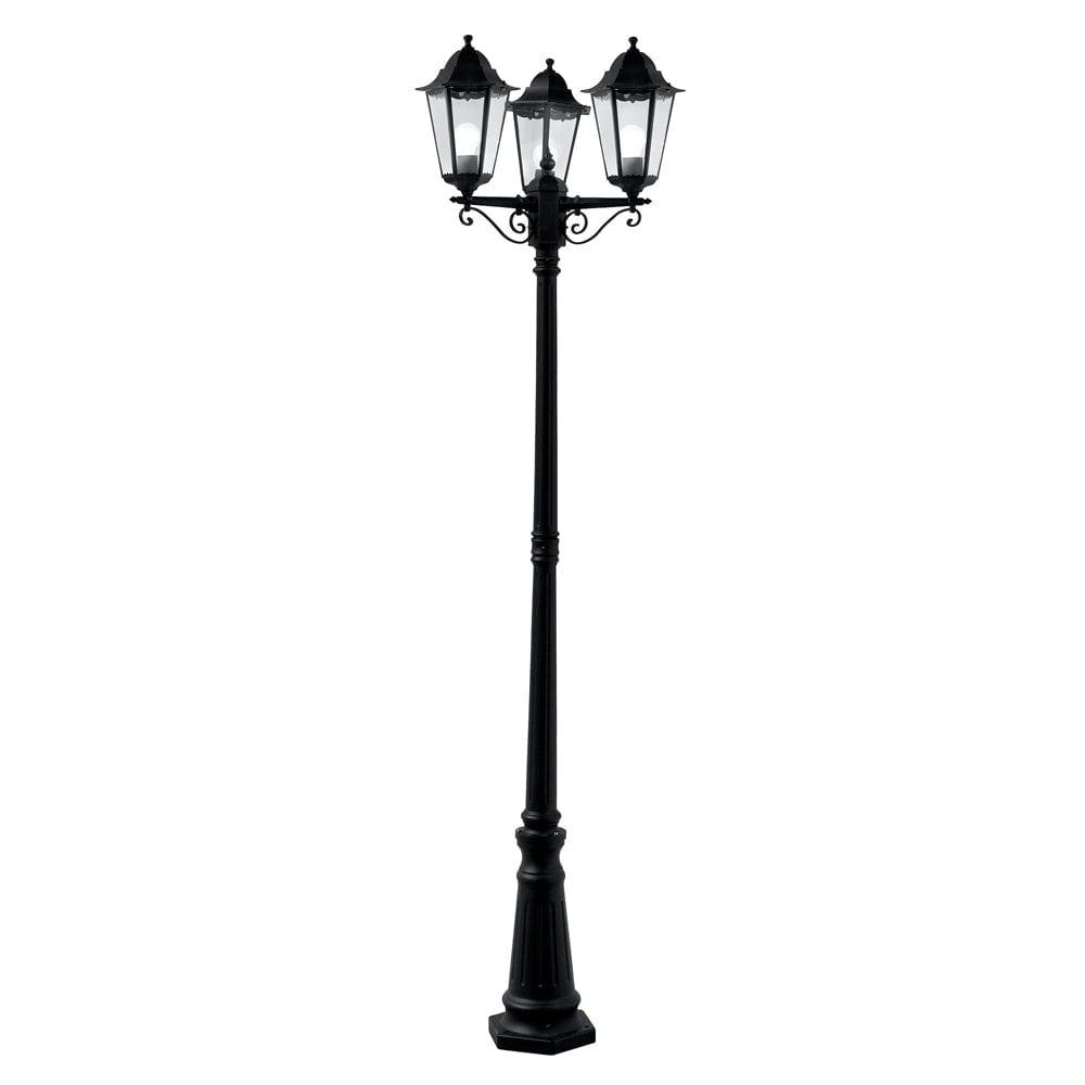 Searchlight Alex 3 Light Black Outdoor Lamp Post