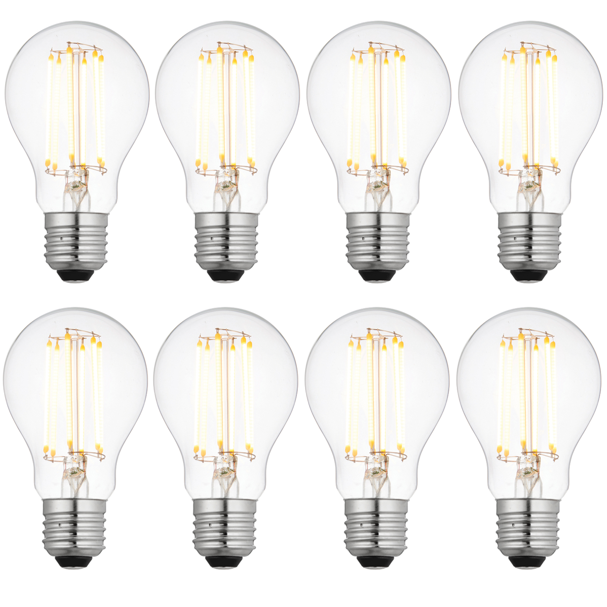 8 x E27 LED Dimmable Filament 6W Lamp/Bulb (40W Equivalent)