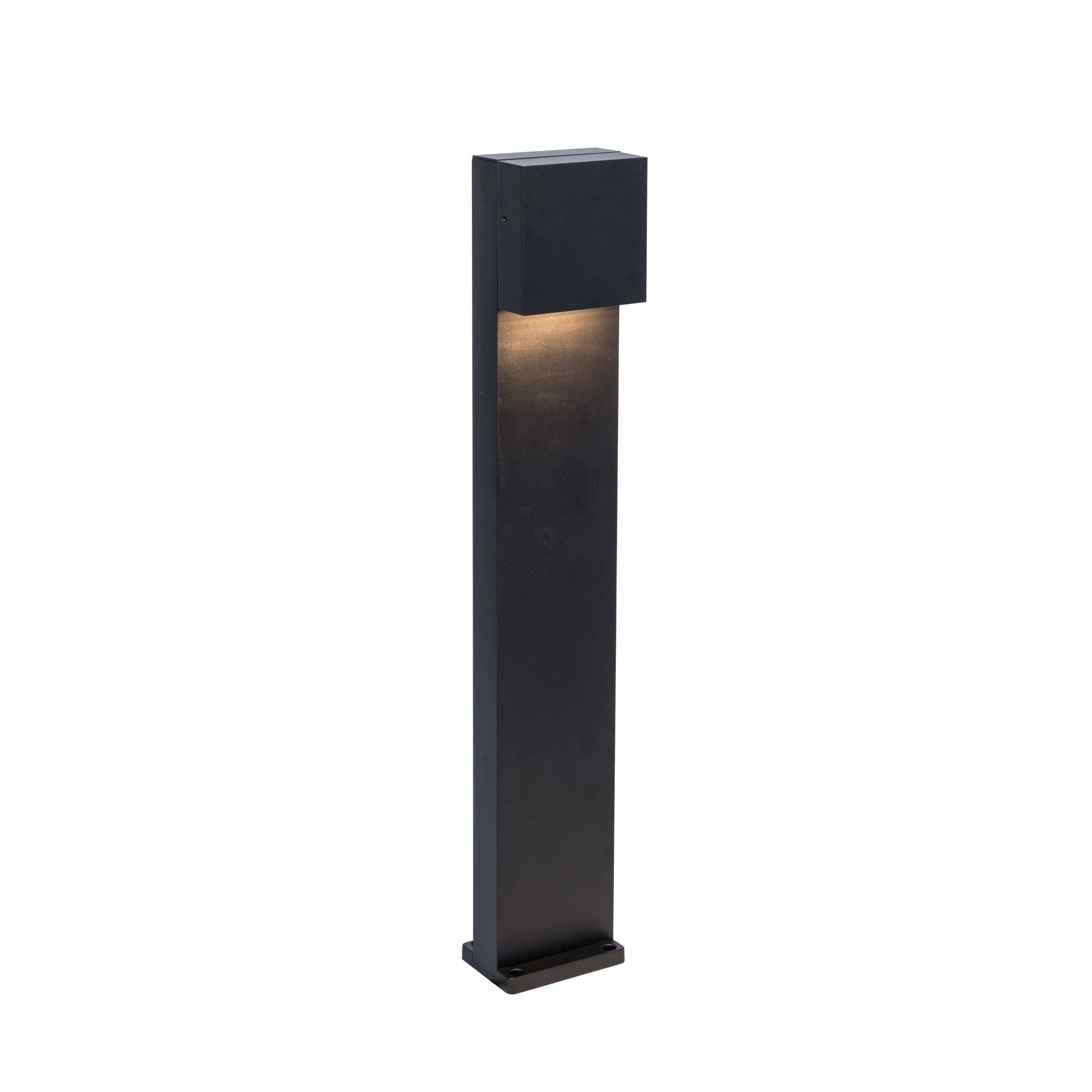 Lutec Gemini XF IP54 Outdoor LED Bollard Light In Matt Black 7104002012
