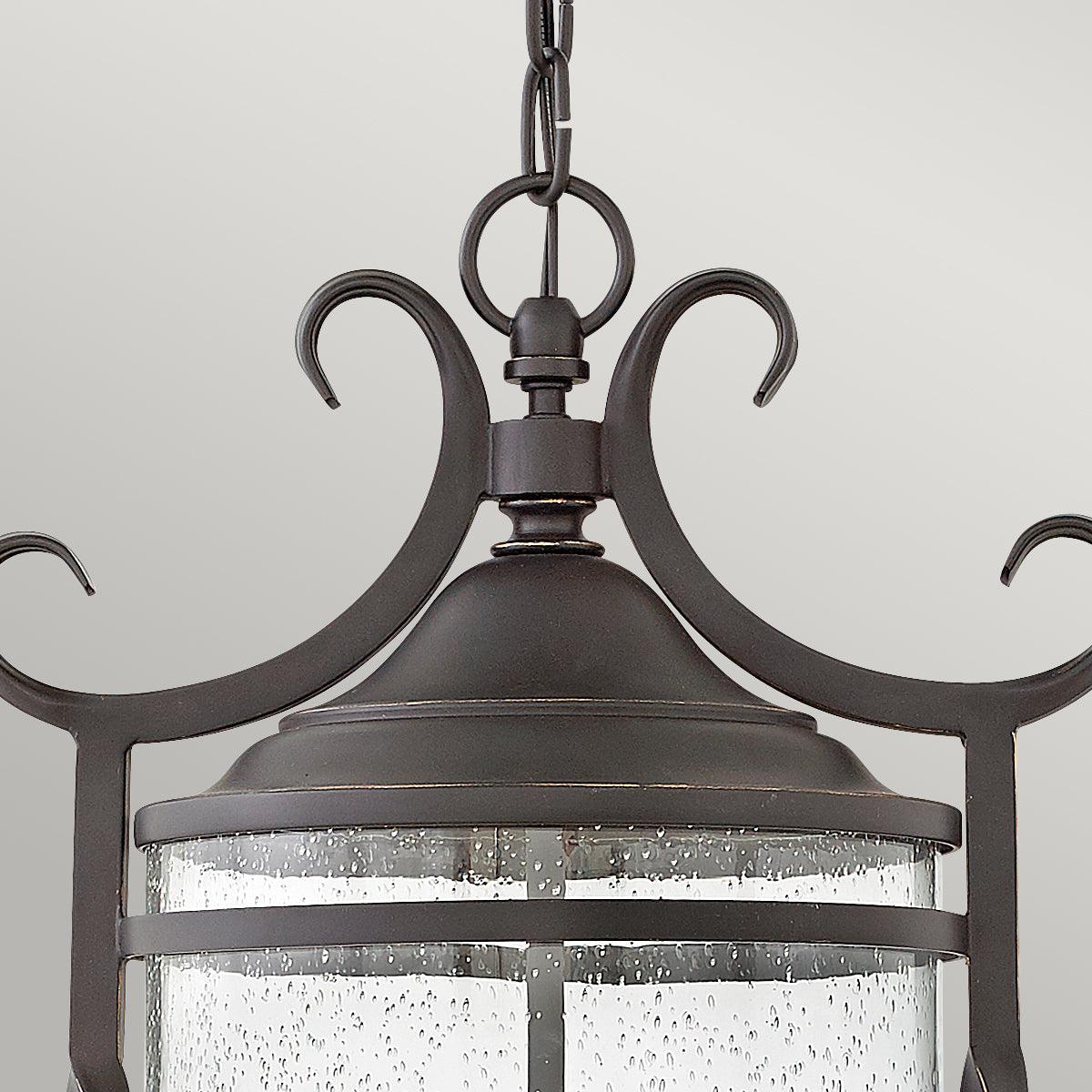Hinkley Casa 3 Light Black Outdoor Ceiling Chain Lantern