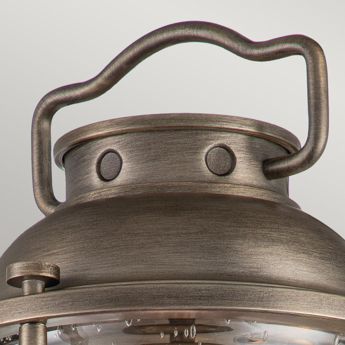 Kichler Ashland Bay Medium Bronze Outdoor Wall Lantern Living Room Close Up