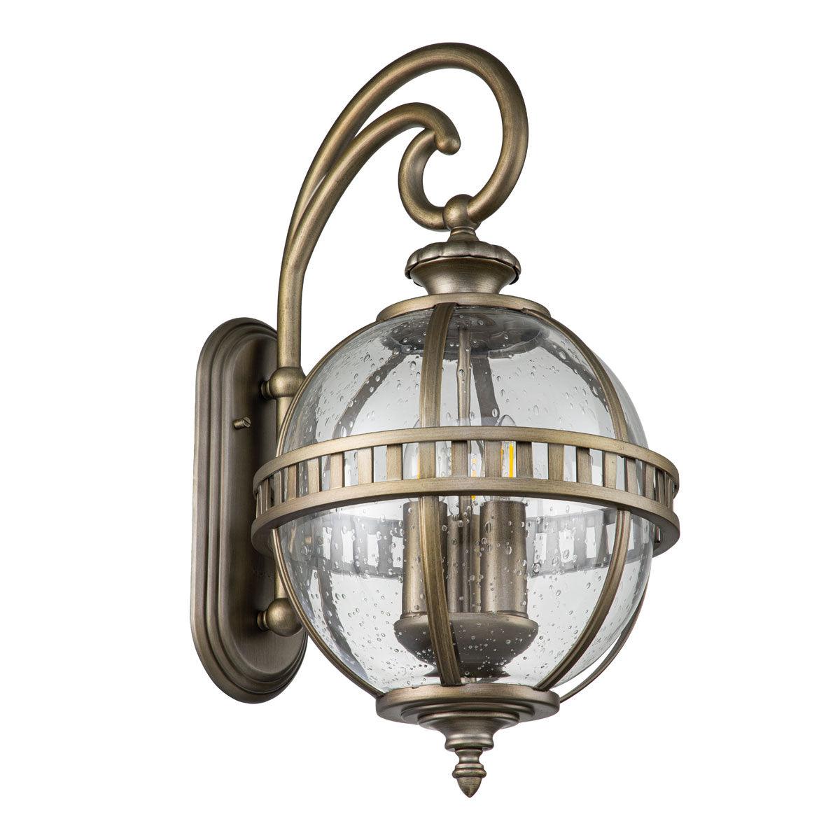 Kichler Halleron 3 Light Bronze Outdoor Wall Lantern Living Room Close Up