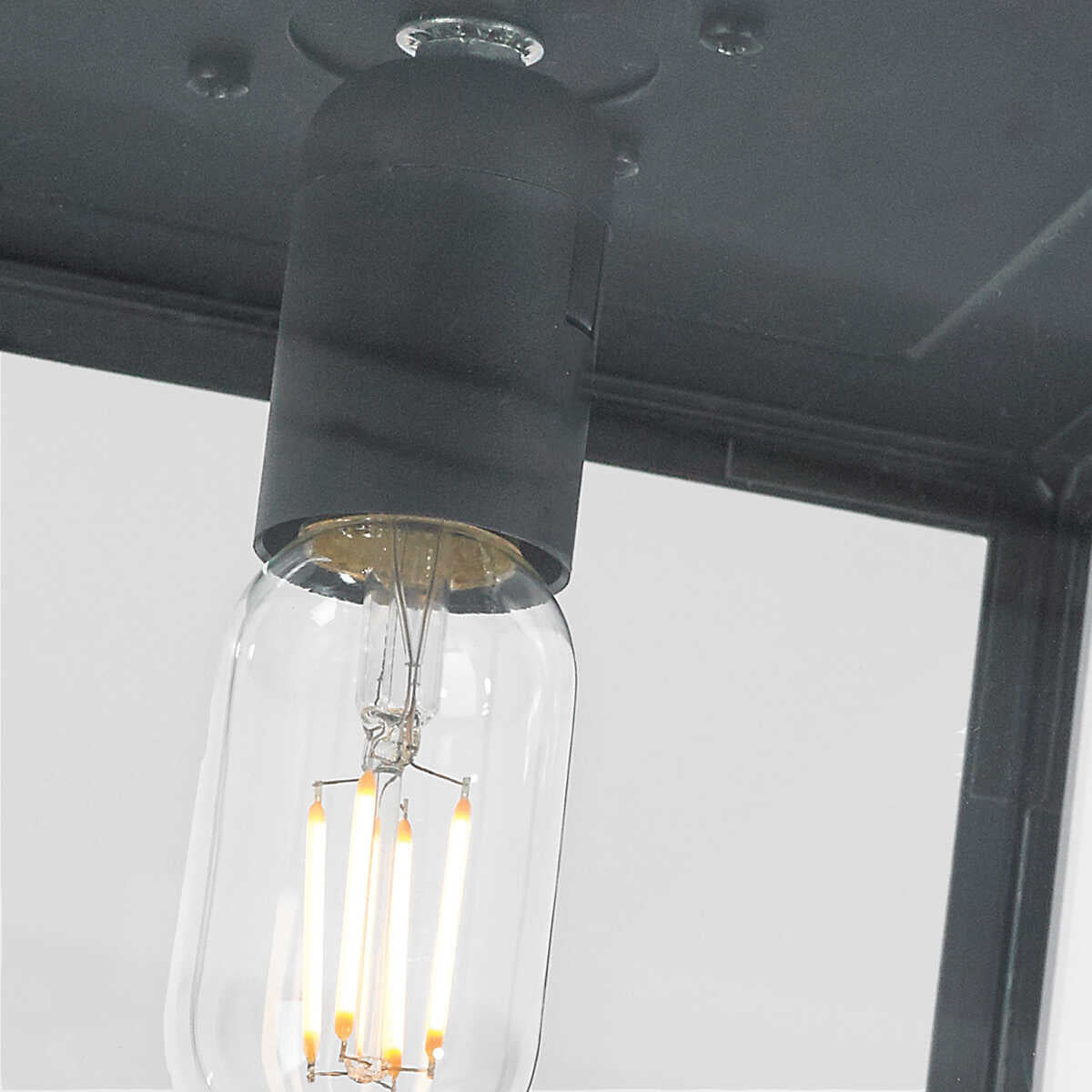 Norlys Lofoten Black Cube Flush Outdoor Ceiling Light