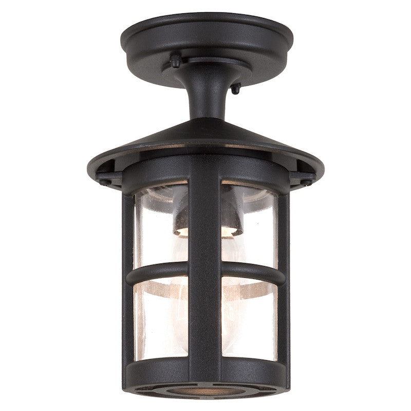 Elstead Hereford II Black Finish Outdoor Flush Lantern