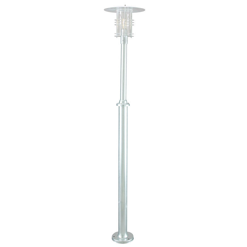 Elstead Stockholm Large Galvanised Steel Outdoor Pillar Lantern
