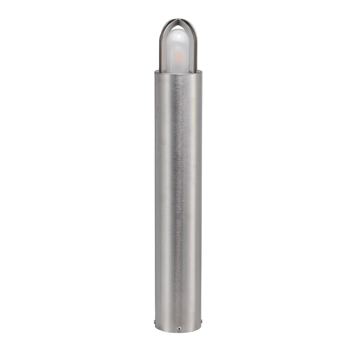 Elstead Paignton 1 Light Silver Outdoor Bollard