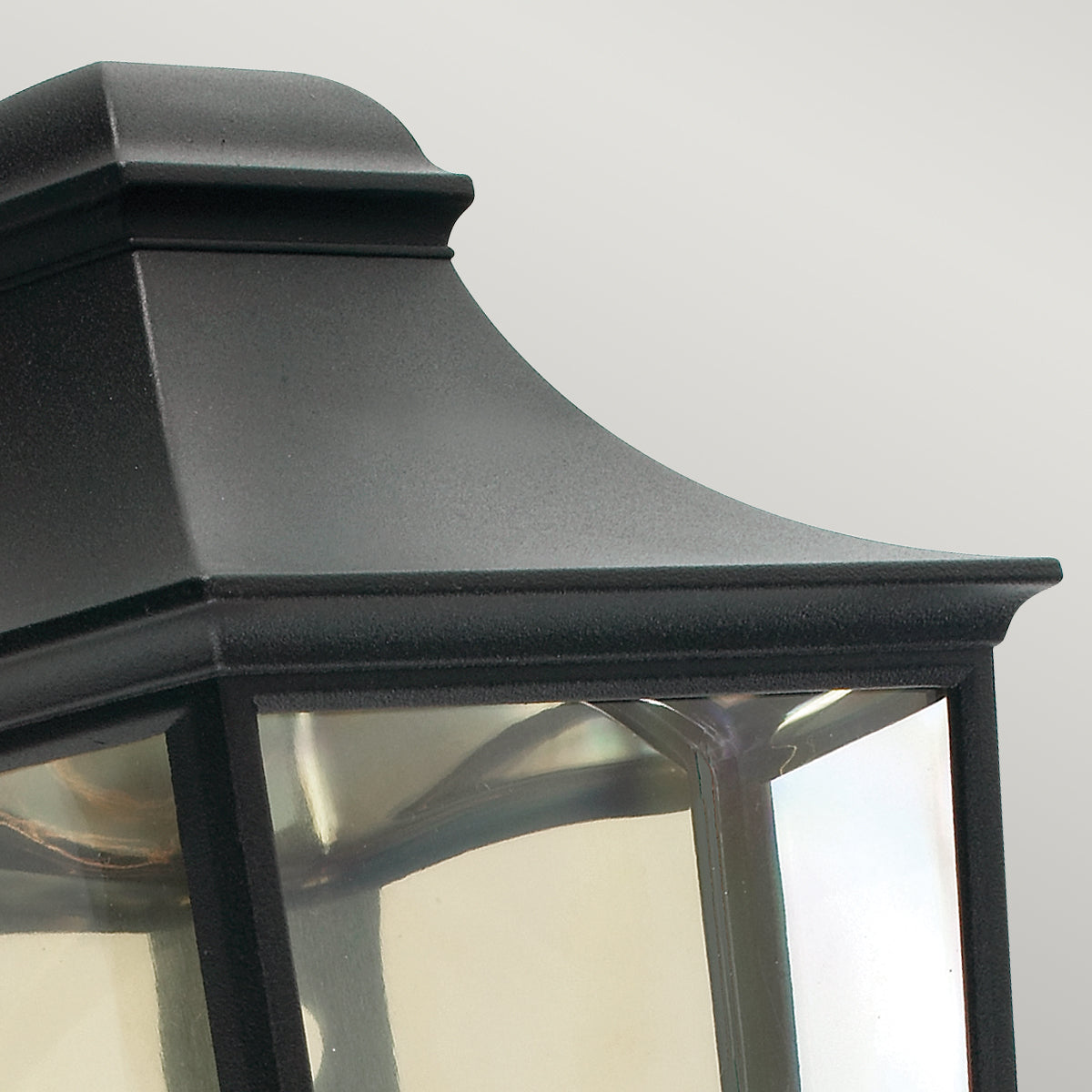 Elstead Turin Black Finish Outdoor Half Wall Lantern T9 BLACK