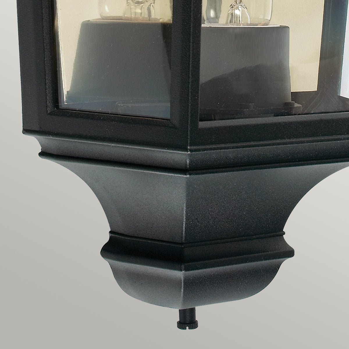 Elstead Turin Black Finish Outdoor Half Wall Lantern T9 BLACK