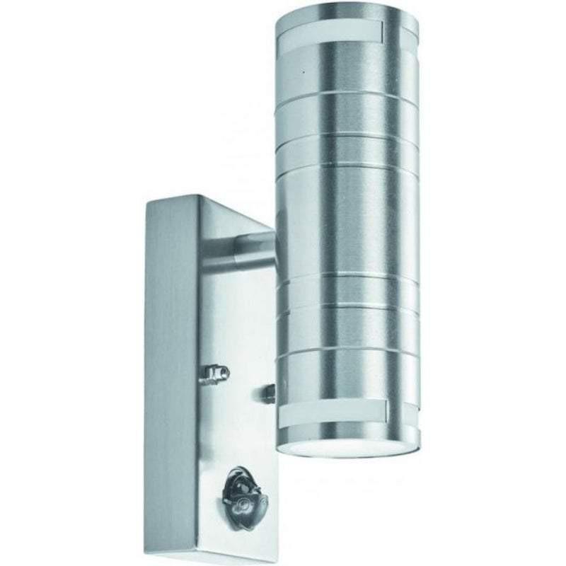 Searchlight Stainless Steel Up/Downlighter LED Outdoor PIR Wall Light 1318-2-LED by Searchlight Outdoor Lighting