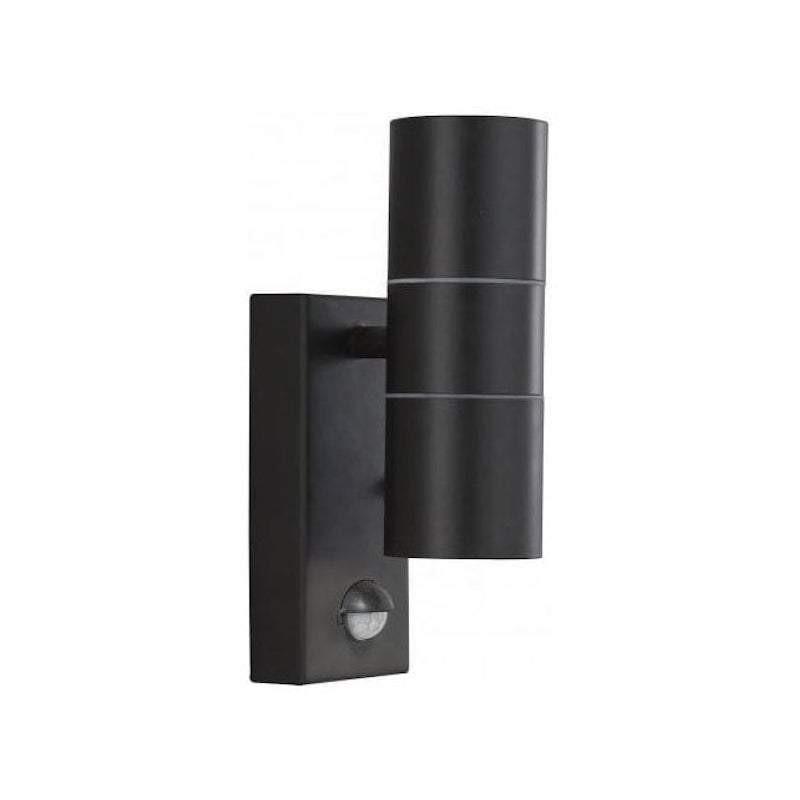 Searchlight Black Up/Downlighter LED Outdoor PIR Wall Light by Searchlight Outdoor Lighting