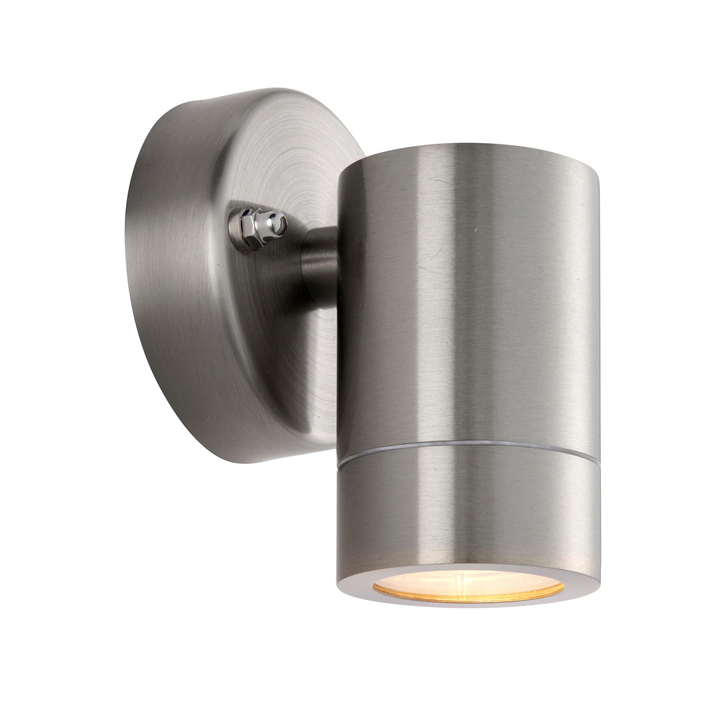 palin silver marine grade outdoor down wall light ip65 7wby saxby lighting