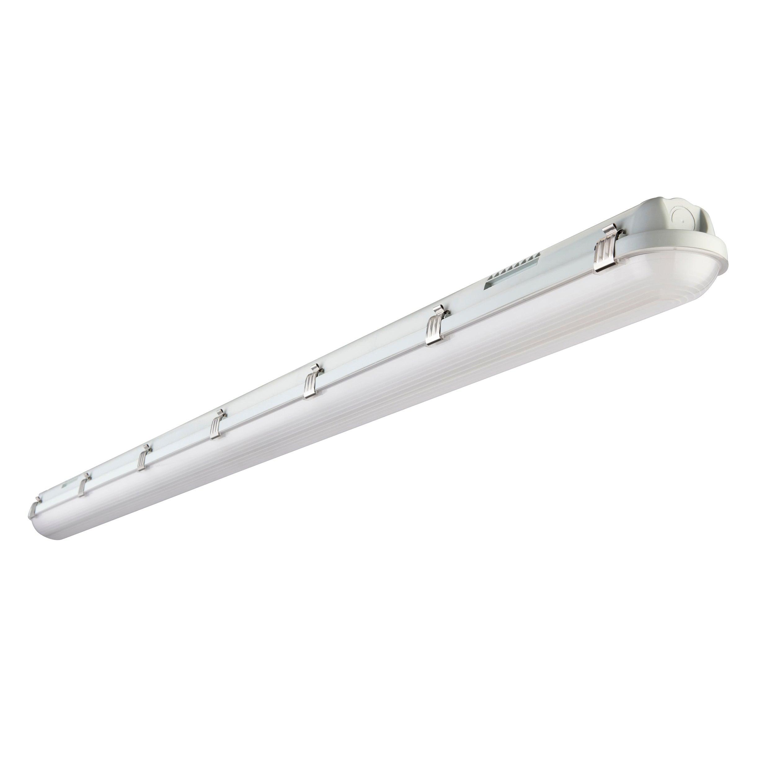 led anti corrosive cool white led batten light 4000k 5ft ip65 24wby Saxby Lighting, close up image