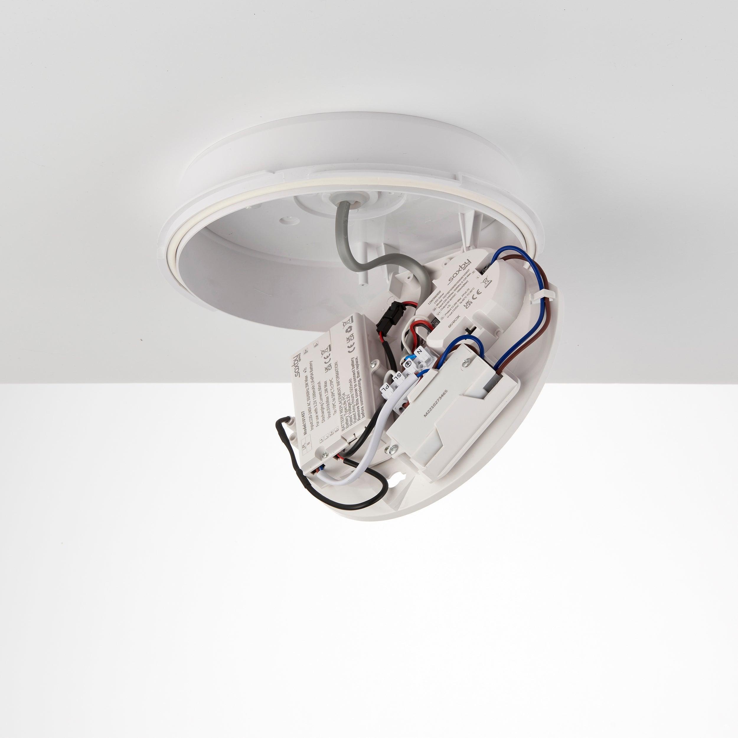 heropro mini led outdoor flush bulkhead light ip65 12w cct by saxby lighting, close up image 105