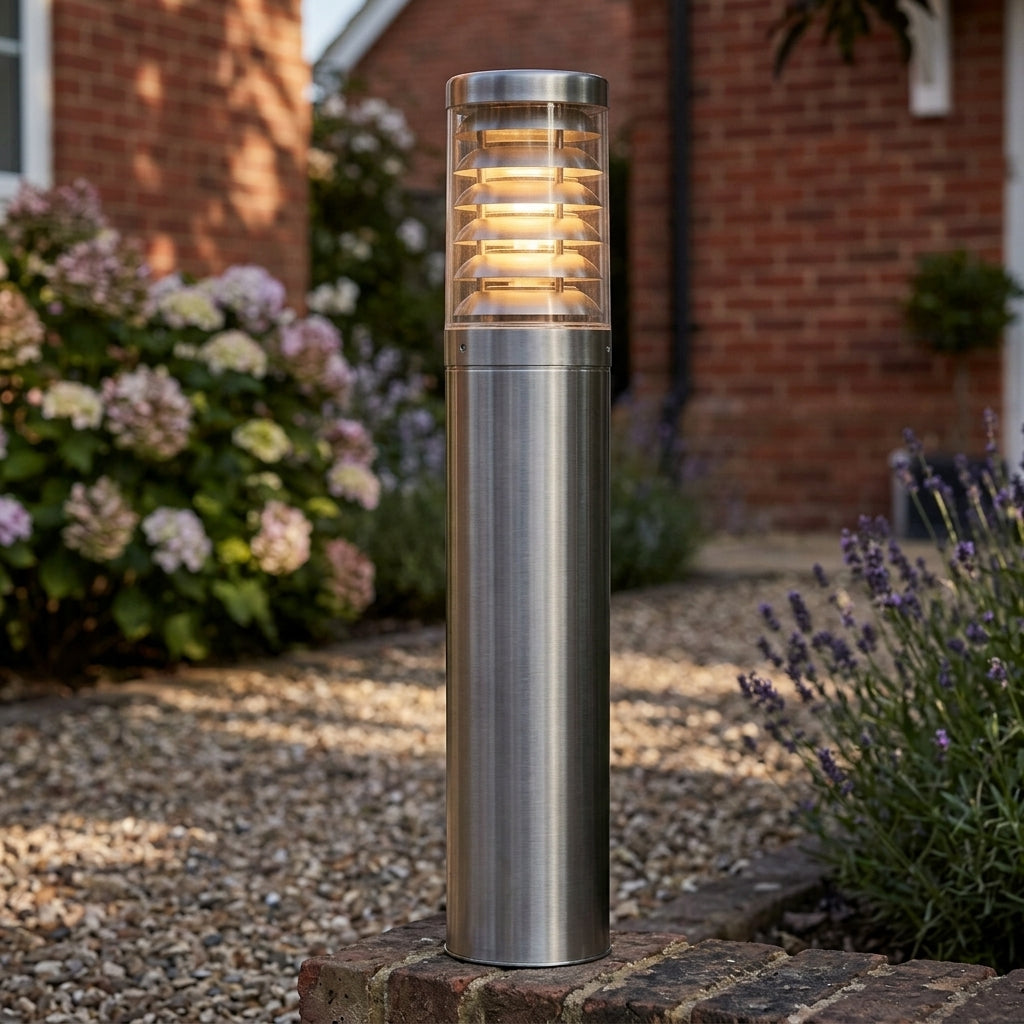 Oaks Titano Stainless Steel Finish Outdoor Pedestal Light 820 PED SS
