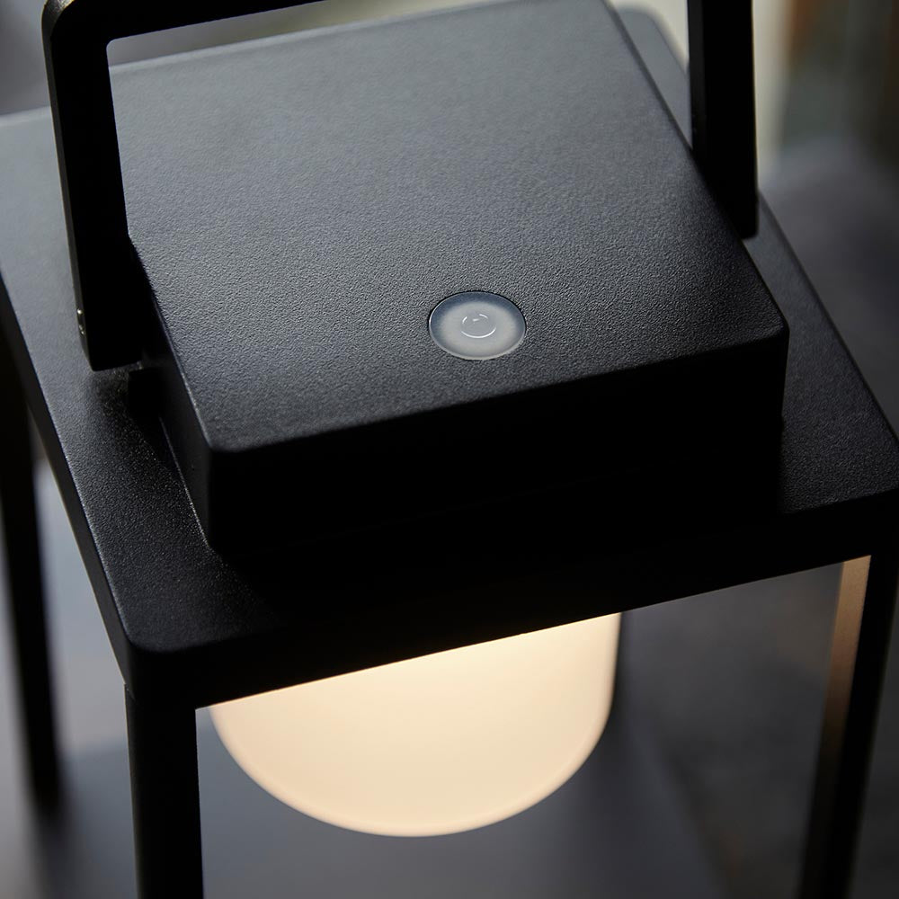 Voyage Rechargeable Black Outdoor Table Lamp - IP44
