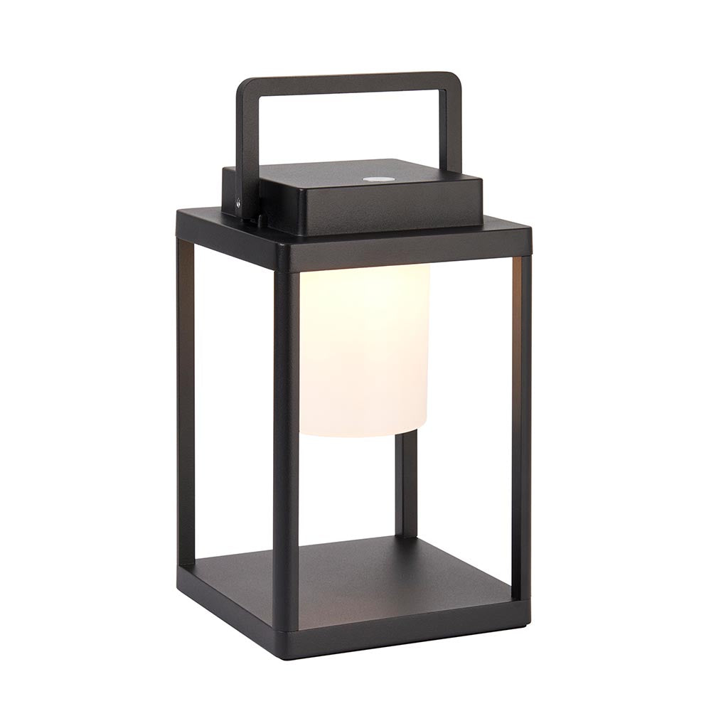 Voyage Rechargeable Black Outdoor Table Lamp - IP44