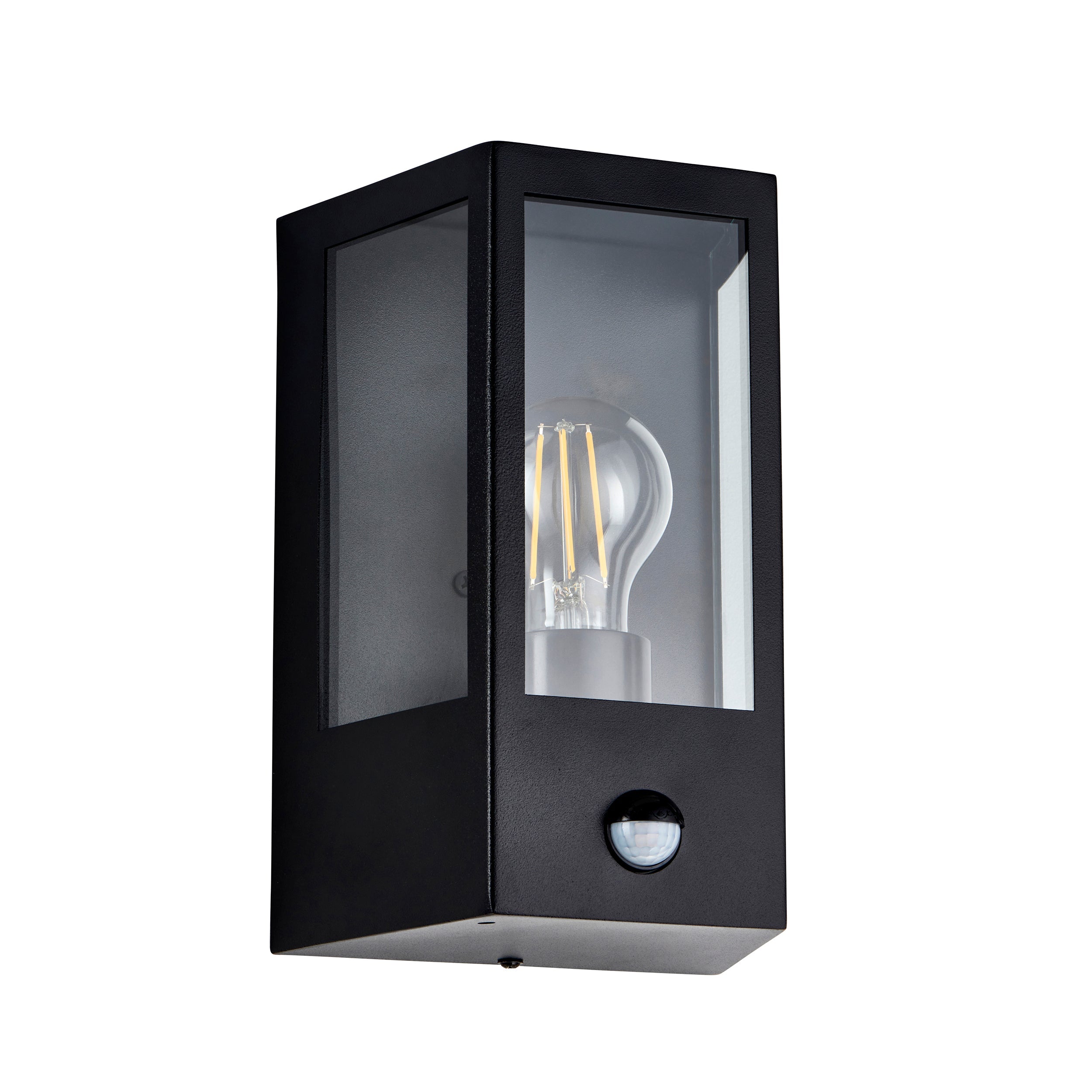 Huntington PIR Black Outdoor Wall Light