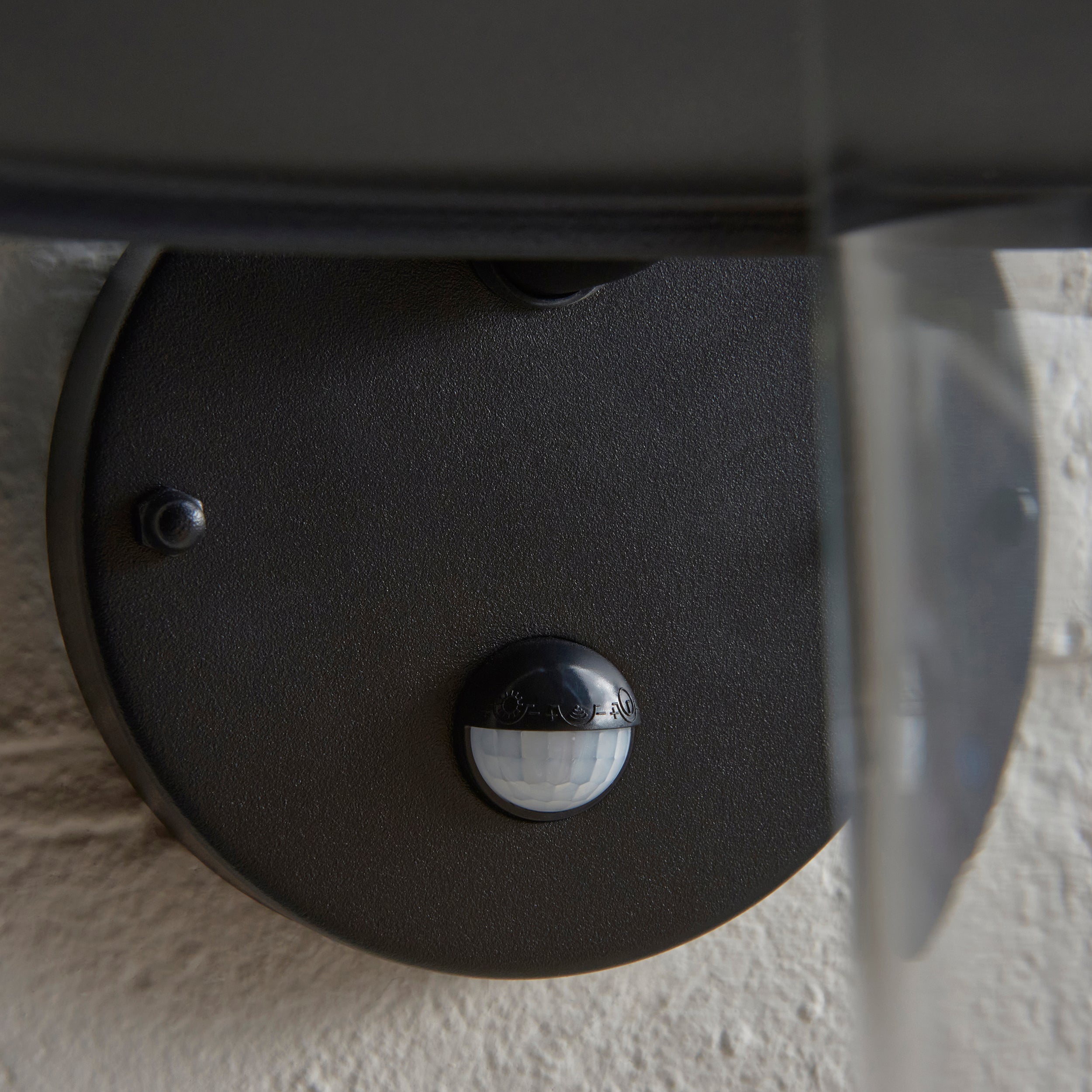 Thornton PIR Black Outdoor Wall Light - IP44